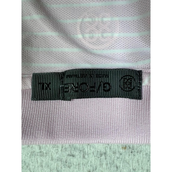 G/Fore Polo Shirt Mens XL Pink White Striped Skull Golf Performance KB Advisors - Picture 4 of 8